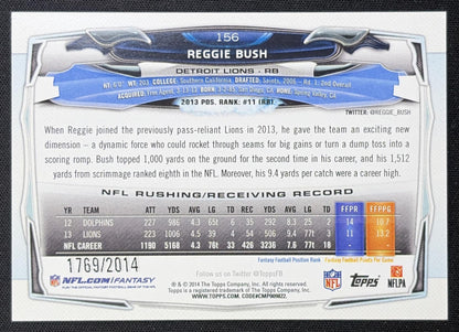 Reggie Bush 2014 Topps Gold /2014 Lions
