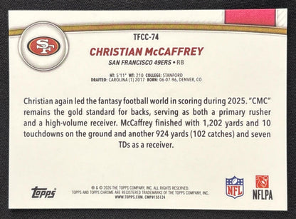 Christian McCaffrey 2026 Topps The Collection Chrome 49ers