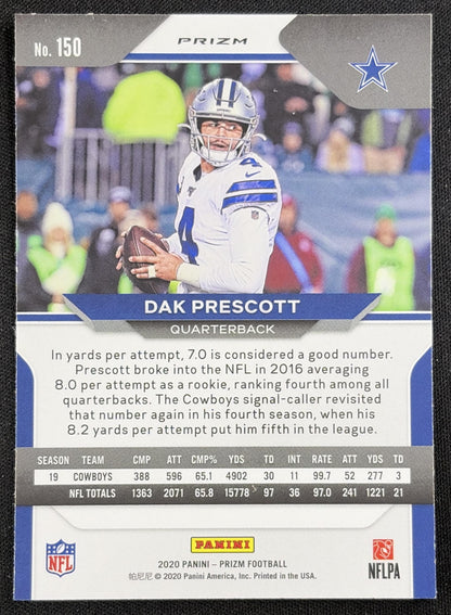 Dak Prescott 2020 Panini Prizm Red Ice Cowboys Sports Trading Card