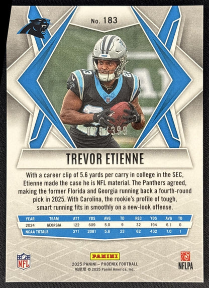 Trevor Etienne 2025 Panini Phoenix Red Hyper Prizm /399 Panthers back