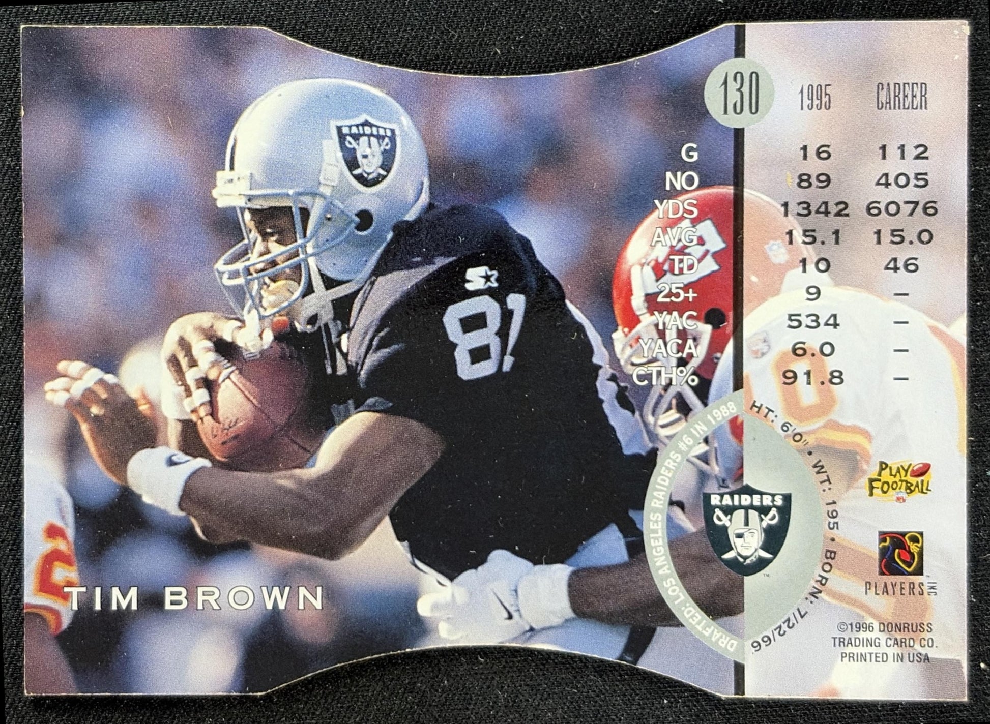 Tim Brown 1996 Leaf Press Proofs Raiders