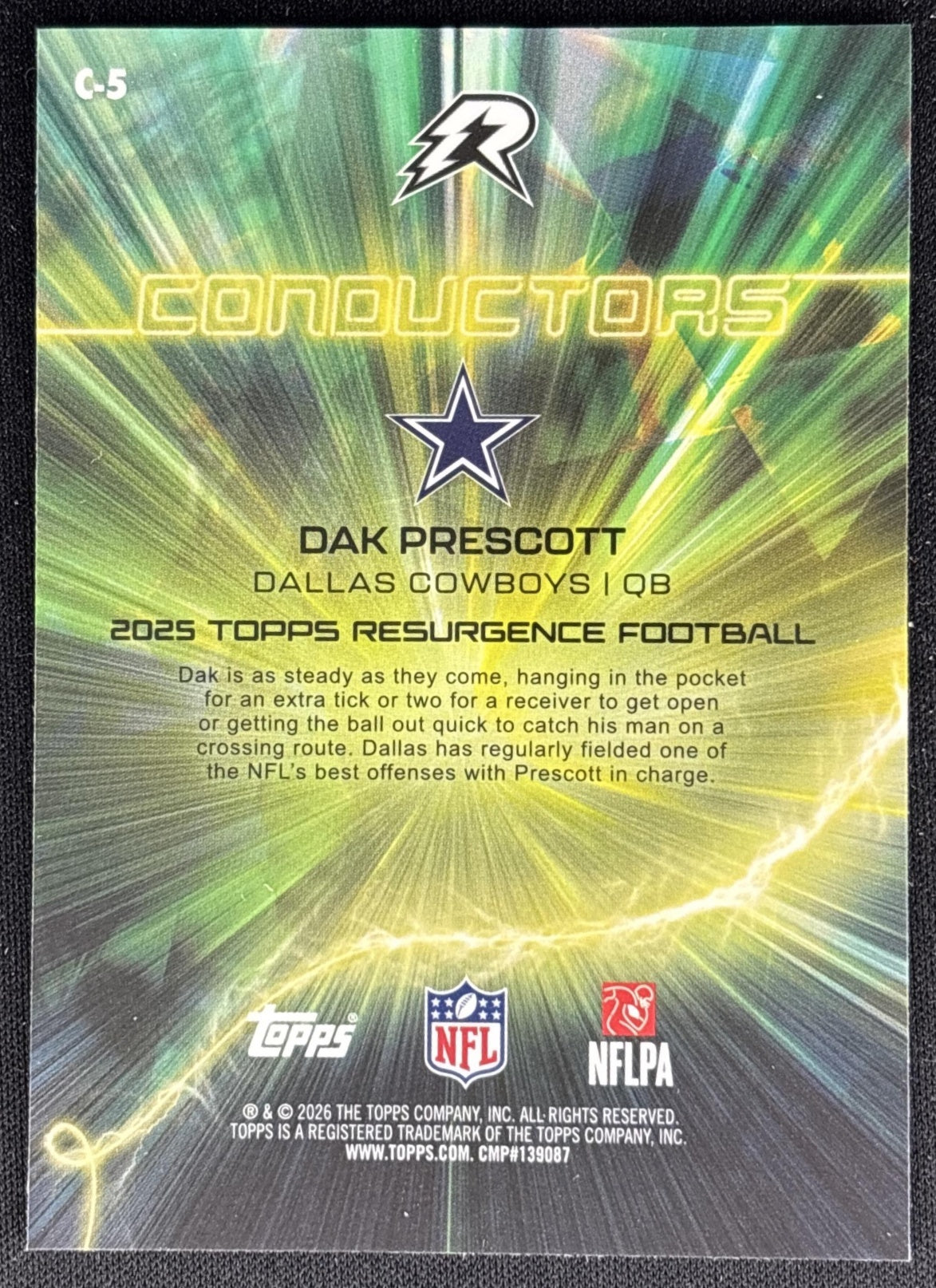 Dak Prescott 2025 Topps Resurgence Conductors Cowboys