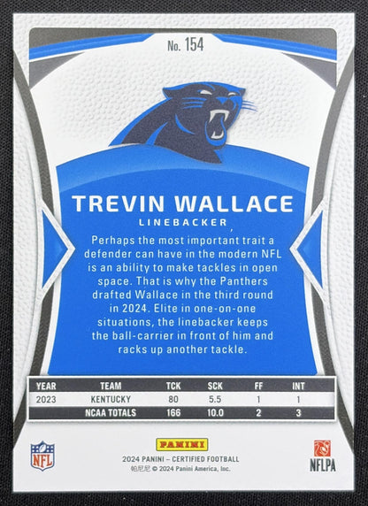 Trevin Wallace 2024 Panini Certified Rookies Mirror /350 Panthers