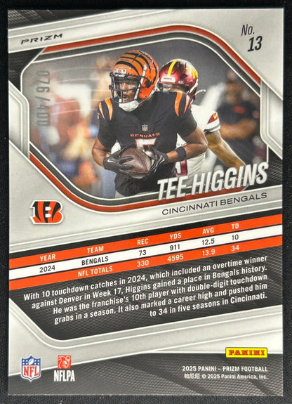 Tee Higgins 2025 Panini Prizm Pandora /400 Bengals Sports Trading Cards