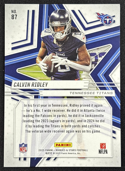 Calvin Ridley 2025 Panini Rookies & Stars True Blue /149 Titans Tennessee Titans