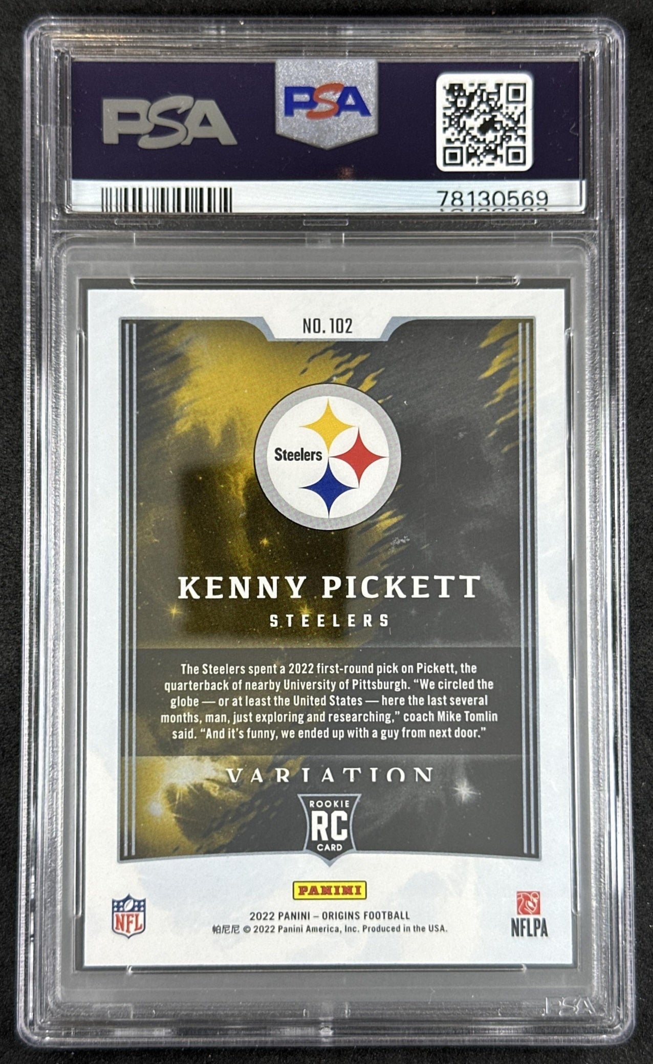 Kenny Pickett 2022 Panini Origins PSA 9