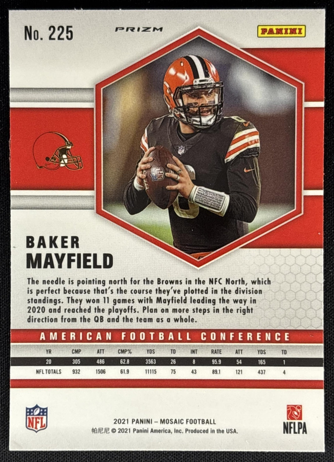 Baker Mayfield 2021 Panini Mosaic Prizm Green Browns Sports Trading Cards