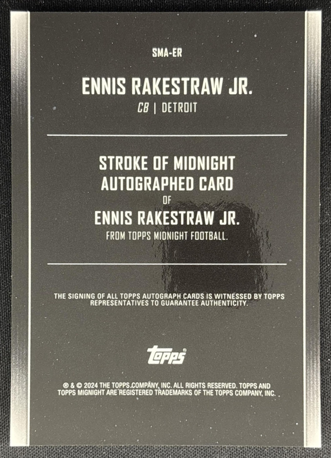Ennis Rakestraw Jr. 2024 Topps Midnight Stroke of Auto Lions 4 Sports Trading Cards