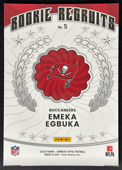 Emeka Egbuka 2025 Donruss Optic Rookie Recruits Buccaneers