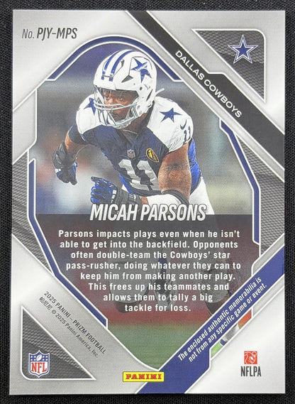 Micah Parsons 2025 Panini Prizm Premier Jerseys Pink Cowboys