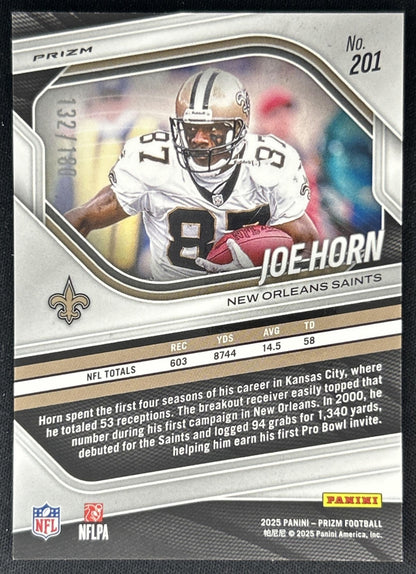 Joe Horn 2025 Panini Prizm Pigskin /180 Saints
