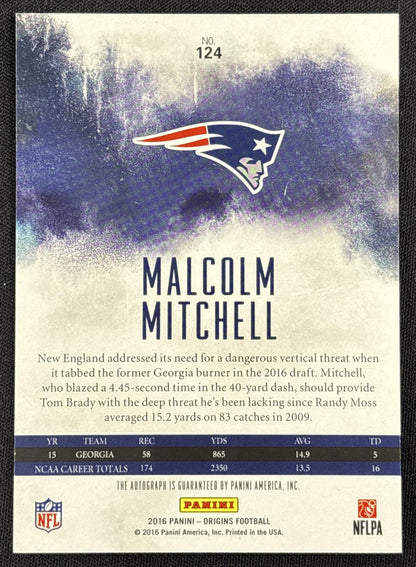 Malcolm Mitchell 2016 Panini Origins Auto Rookie New England Patriots