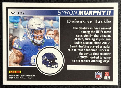Byron Murphy II 2024 Panini Zenith Two Minute Drill Seahawks Sports Trading Card