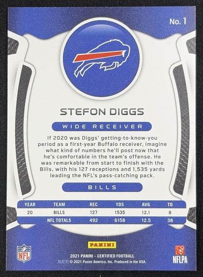 Stefon Diggs 2021 Panini Certified Mirror Blue /75 Bills