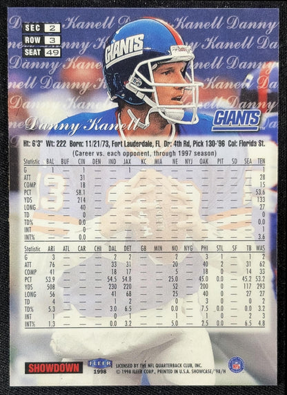 Danny Kanell 1998 Fleer Flair Showcase Row 3 Giants