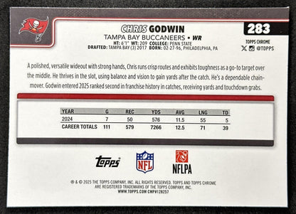 Chris Godwin 2025 Topps Chrome Sapphire Buccaneers back