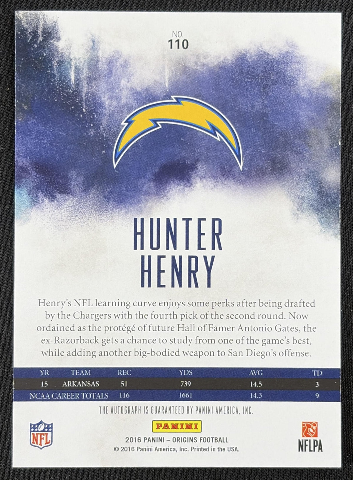 Hunter Henry 2016 Panini Origins Rookie Auto Chargers
