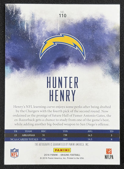 Hunter Henry 2016 Panini Origins Rookie Auto Chargers