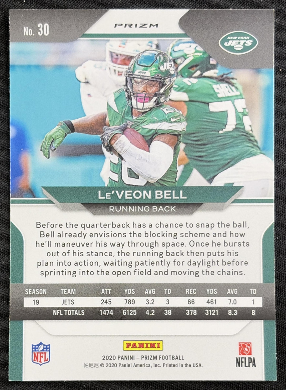 Le Veon Bell 2020 Panini Prizm Red Ice Jets