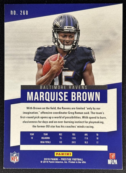 Marquise Brown 2019 Panini Prestige Ravens - Baltimore Ravens