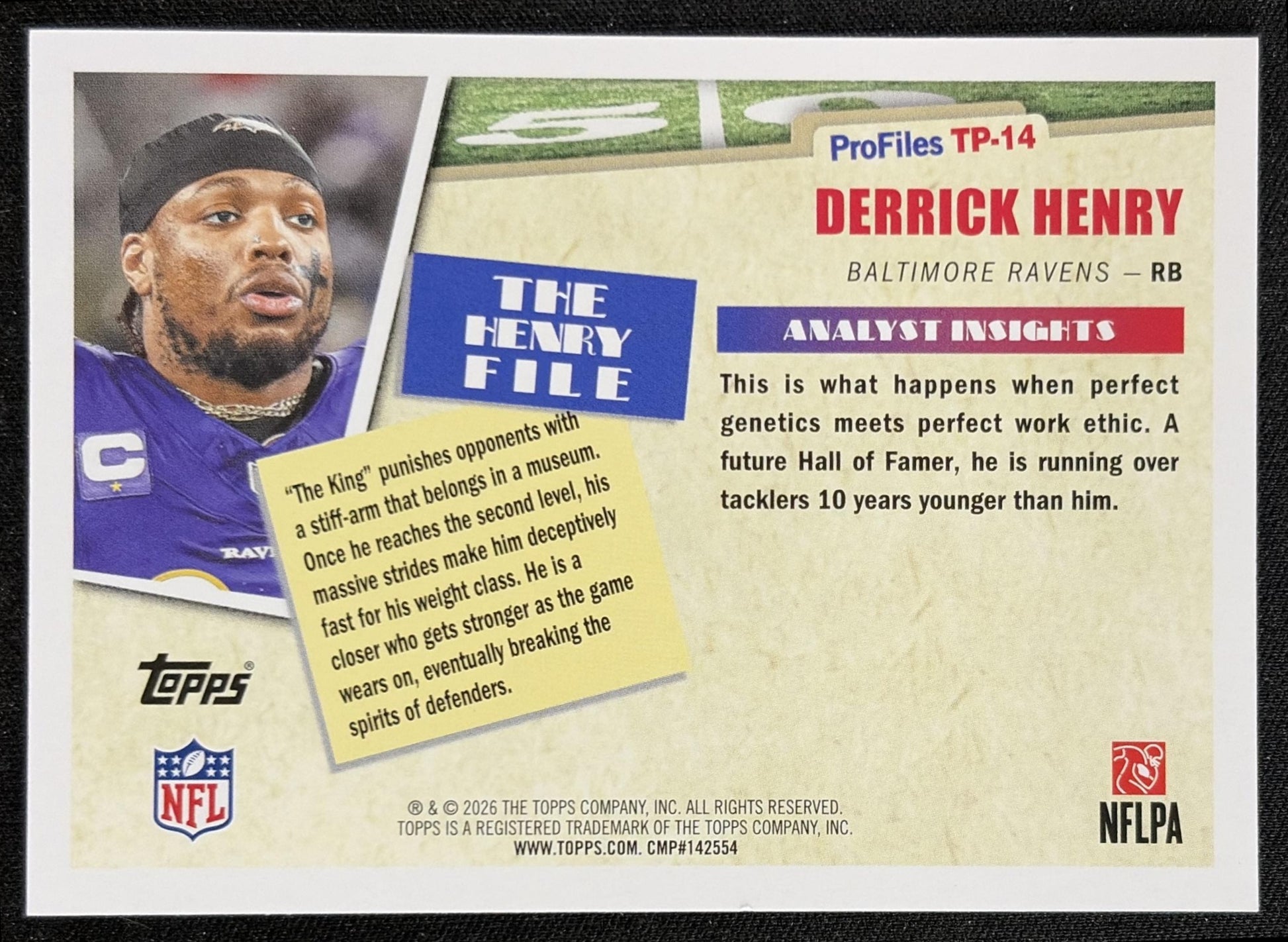 Derrick Henry 2026 Topps Profiles Ravens back