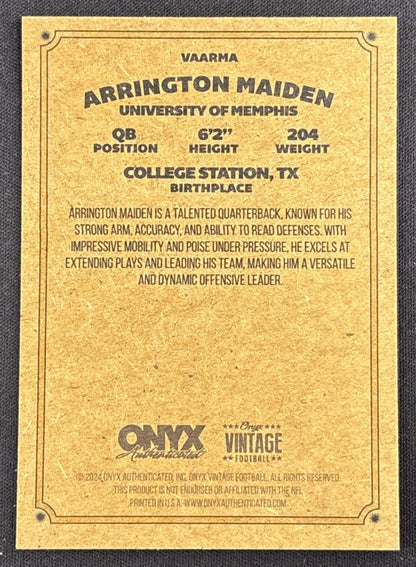 Arrington Maiden 2024 Onyx Vintage Collection Auto