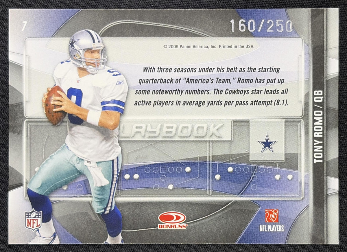 Tony Romo 2009 Panini Donruss Gridiron Gear Silver O's /250 Cowboys