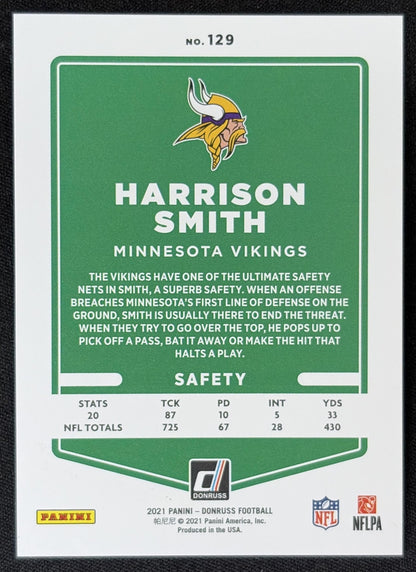 Harrison Smith 2021 Panini Donruss Press Proof Premium Vikings - Minnesota Vikings