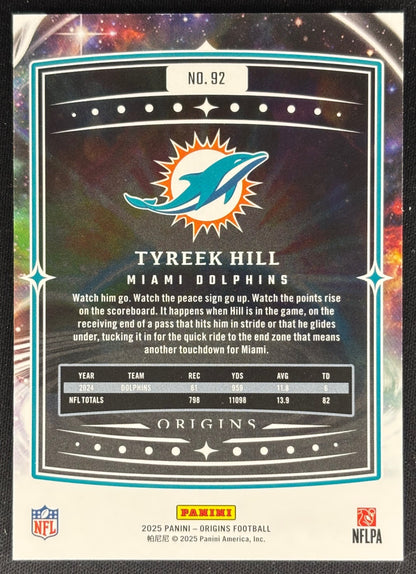 Tyreek Hill 2025 Origins Dolphins Sports Trading Cards