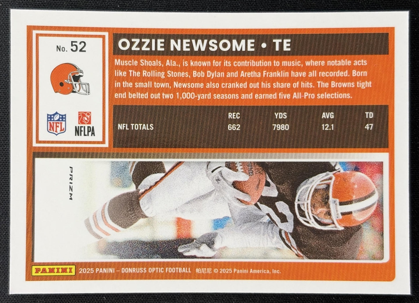 Ozzie Newsome 2025 Panini Donruss Optic Stars Prizm Browns
