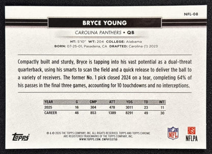 Bryce Young 2026 Topps NSCC Collection NFL Panthers Sports Trading Cards