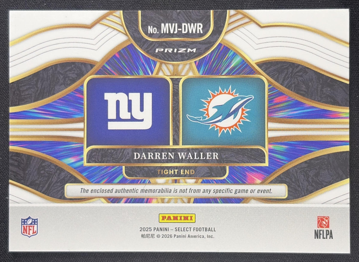 Darren Waller 2025 Panini Select Multiverse Jerseys Blue Prizm Giants Dolphins