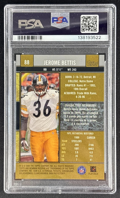 Jerome Bettis 2000 Bowman Reserve PSA 9 Steelers 138193522 Sports Trading Cards