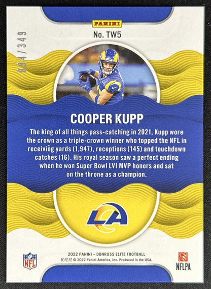 Cooper Kupp 2022 Panini Donruss Elite Title Waves /349 Rams