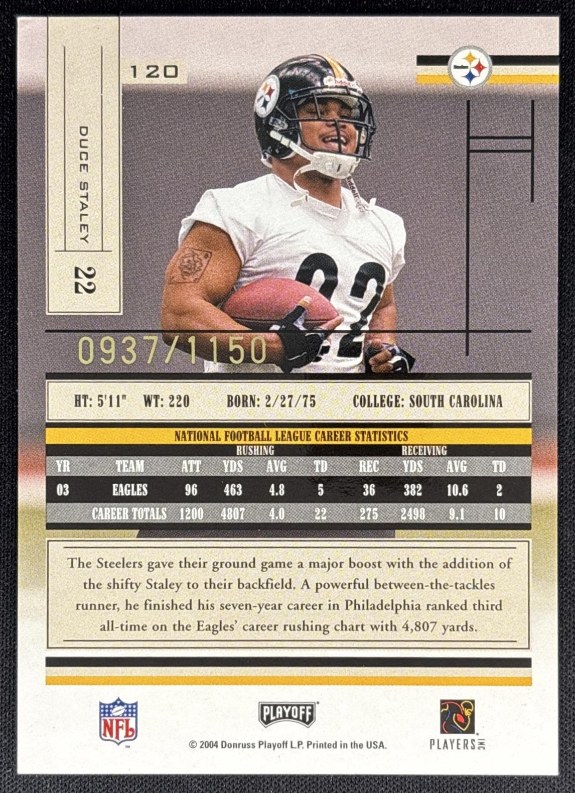 Drew Brees 2004 Playoff Absolute Memorabilia /1150 Chargers back