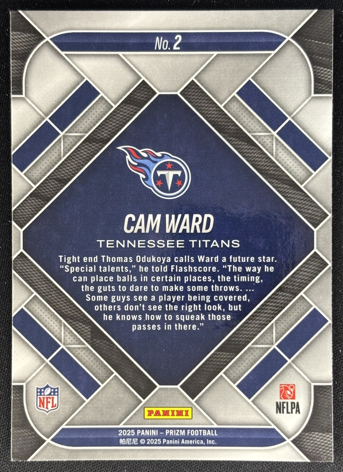 Cam Ward 2025 Panini Prizm Emergent Titans Sports Trading Cards