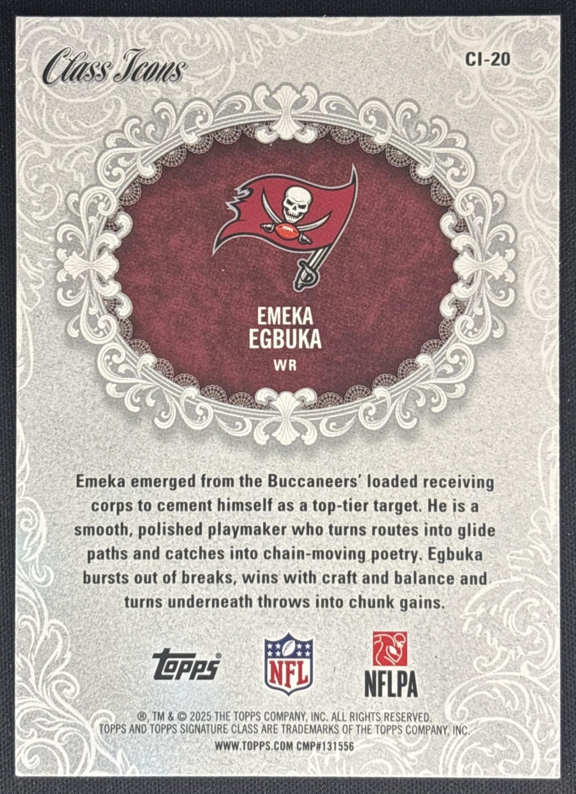 Emeka Egbuka 2025 Topps Signature Class Icons Buccaneers back
