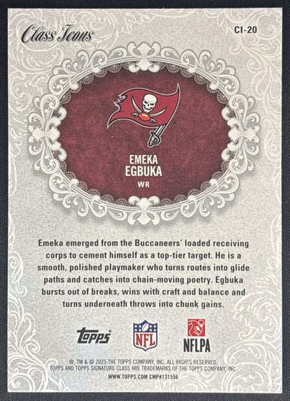 Emeka Egbuka 2025 Topps Signature Class Icons Buccaneers back