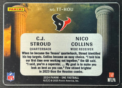 Nico Collins C.J. Stroud 2024 One Team Titans Texans Sports Trading Cards