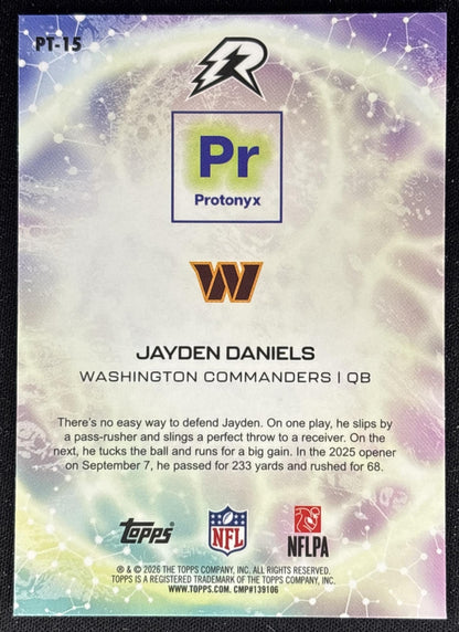 Jayden Daniels 2025 Topps Resurgence Protonyx Commanders