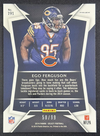 Ego Ferguson 2014 Panini Select Prizm Red /99 Bears Sports Trading Card