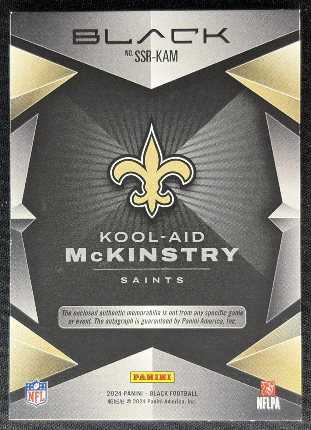 Kool-Aid McKinstry 2024 Black Sizeable Signatures Rookie Jersey Royal /50 Saints Sports Trading Cards