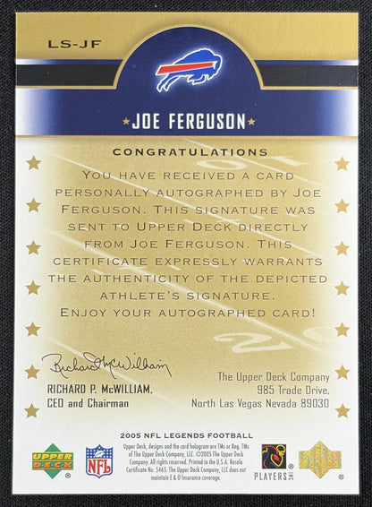 Joe Ferguson 2005 Upper Deck Legends Legendary Signatures Bills Sports Trading Card