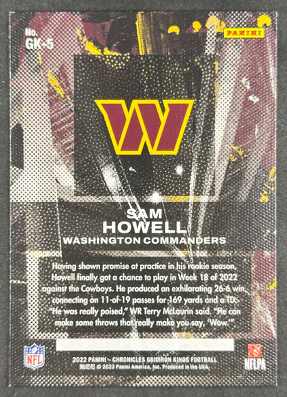 Sam Howell 2022 Chronicles Gridiron Kings Commanders Cowboys
