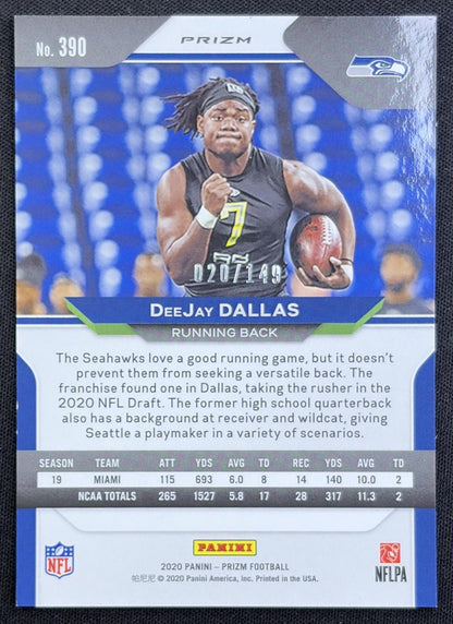 DeeJay Dallas 2020 Panini Prizm Red Wave /149 Seahawks