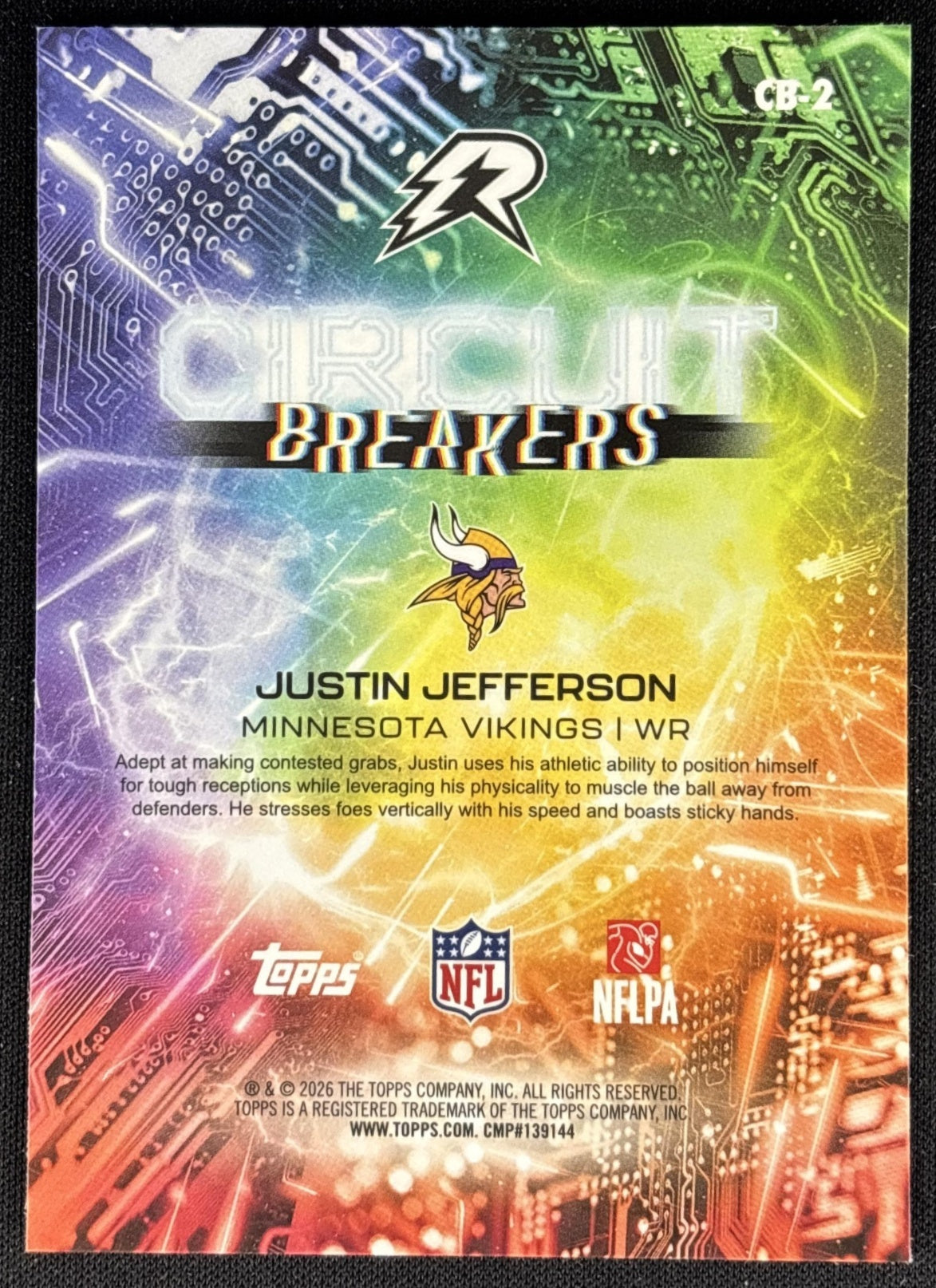 Justin Jefferson 2025 Topps Resurgence Circuit Breakers Vikings