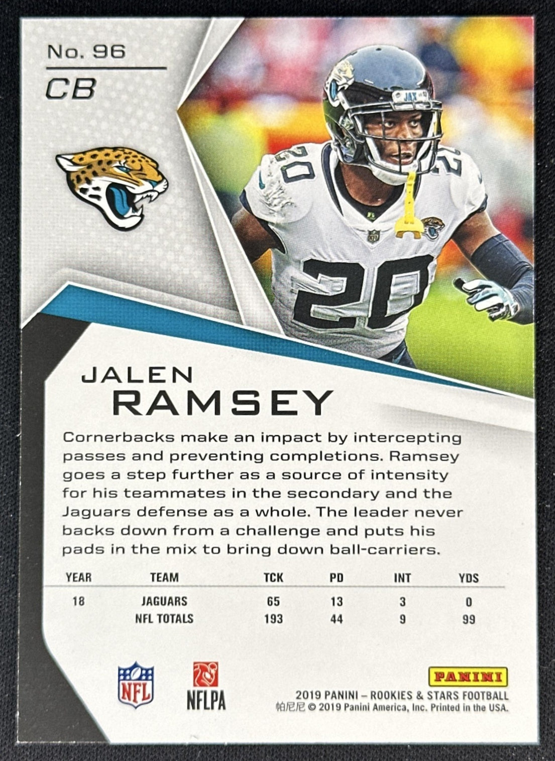 Jalen Ramsey Rookies & Stars /99 Jaguars Steelers back