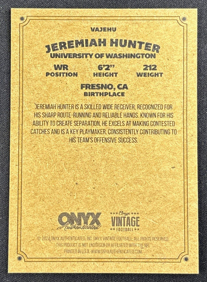 Jeremiah Hunter 2024 Onyx Vintage Collection #2