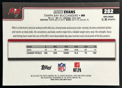 Mike Evans 2025 Topps Chrome Buccaneers Sports Trading Cards