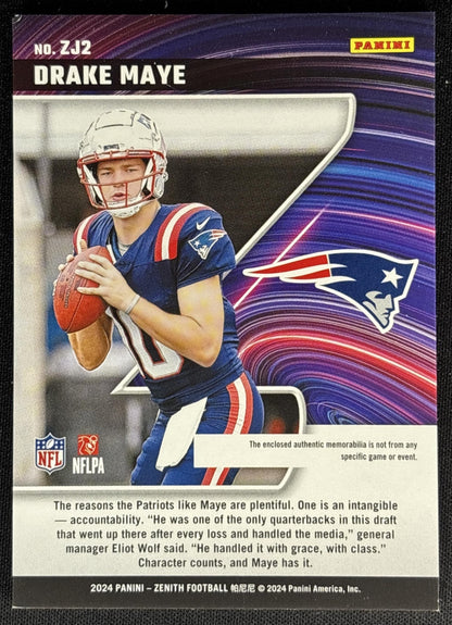 Drake Maye 2024 Panini Zenith Z-Jersey Patriots